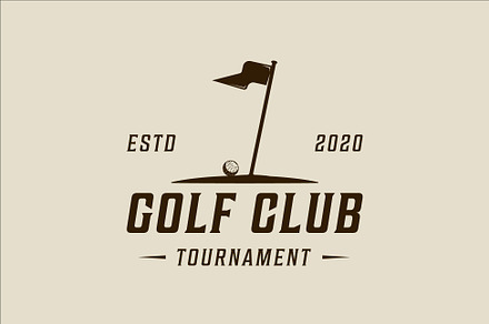 flag of golf club logo vector design, a Branding & Logo Template by zyxroun shop