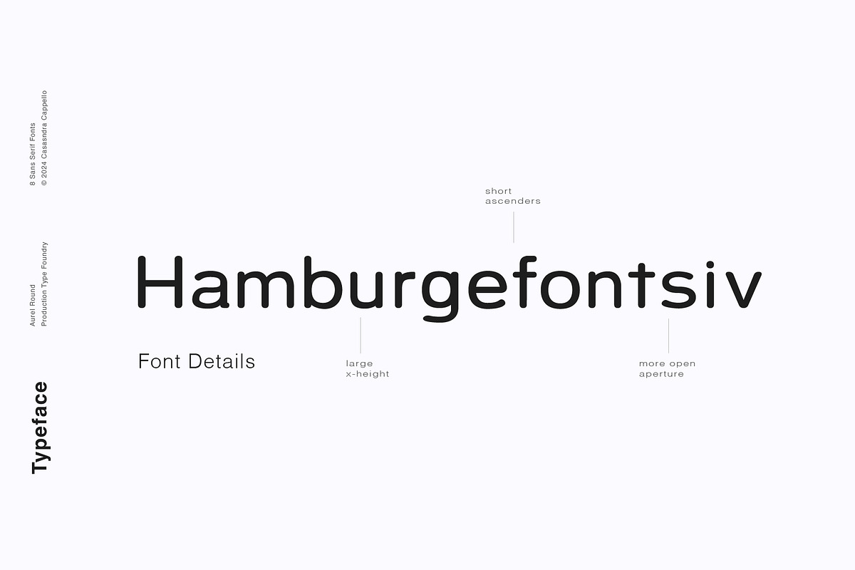 Aurel Round–An Open Sans Serif Type, a Sans Serif Font by Cassandra Cappello (Photo 3 of 6)