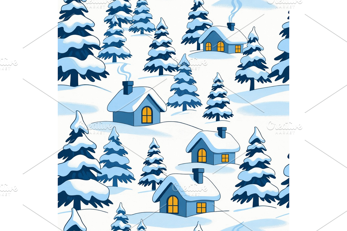 Christmas Winter Blue Snow clipart, a Seasonal Illustration by Creative design (Photo 3 of 7)