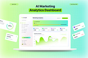 AI Marketing Analytics Dashboard UI, an UI Kit Template by Sujun Baidyaa (Thumbnail 1 of 3)
