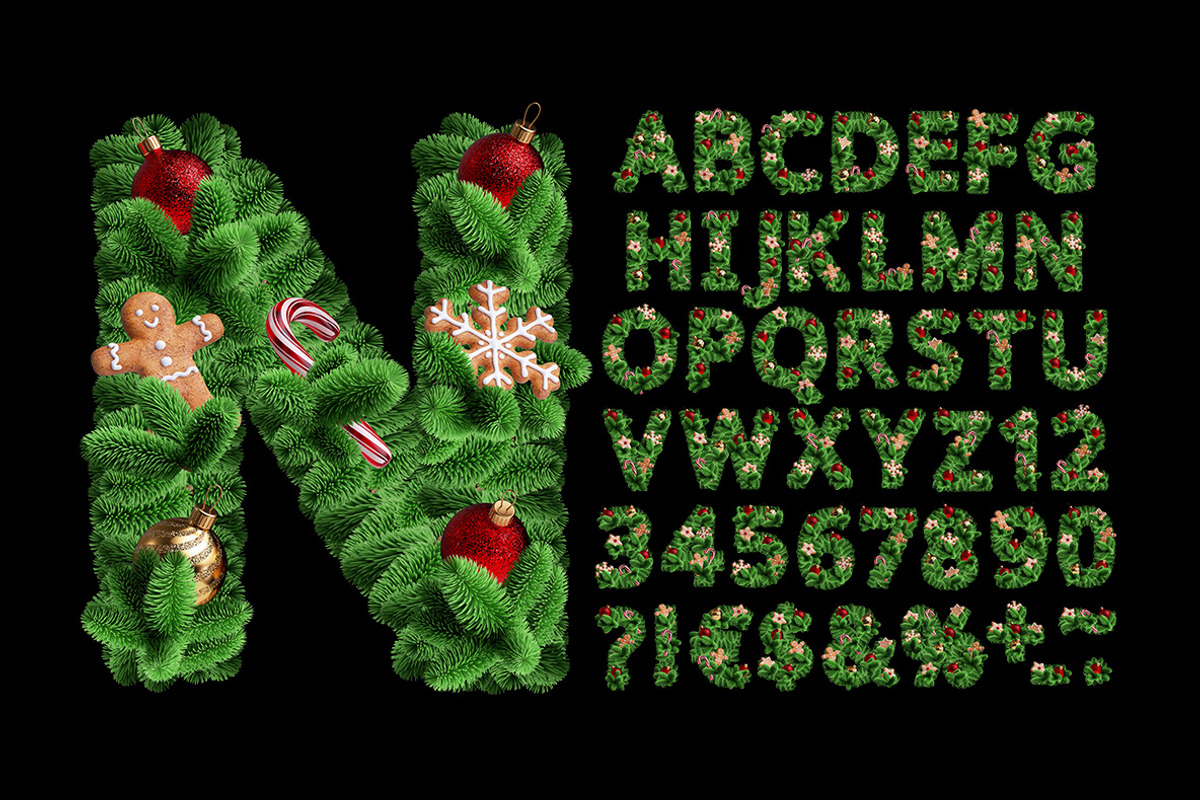 Christmas Fir Font, a Font by Handmadefont (Photo 2 of 9)