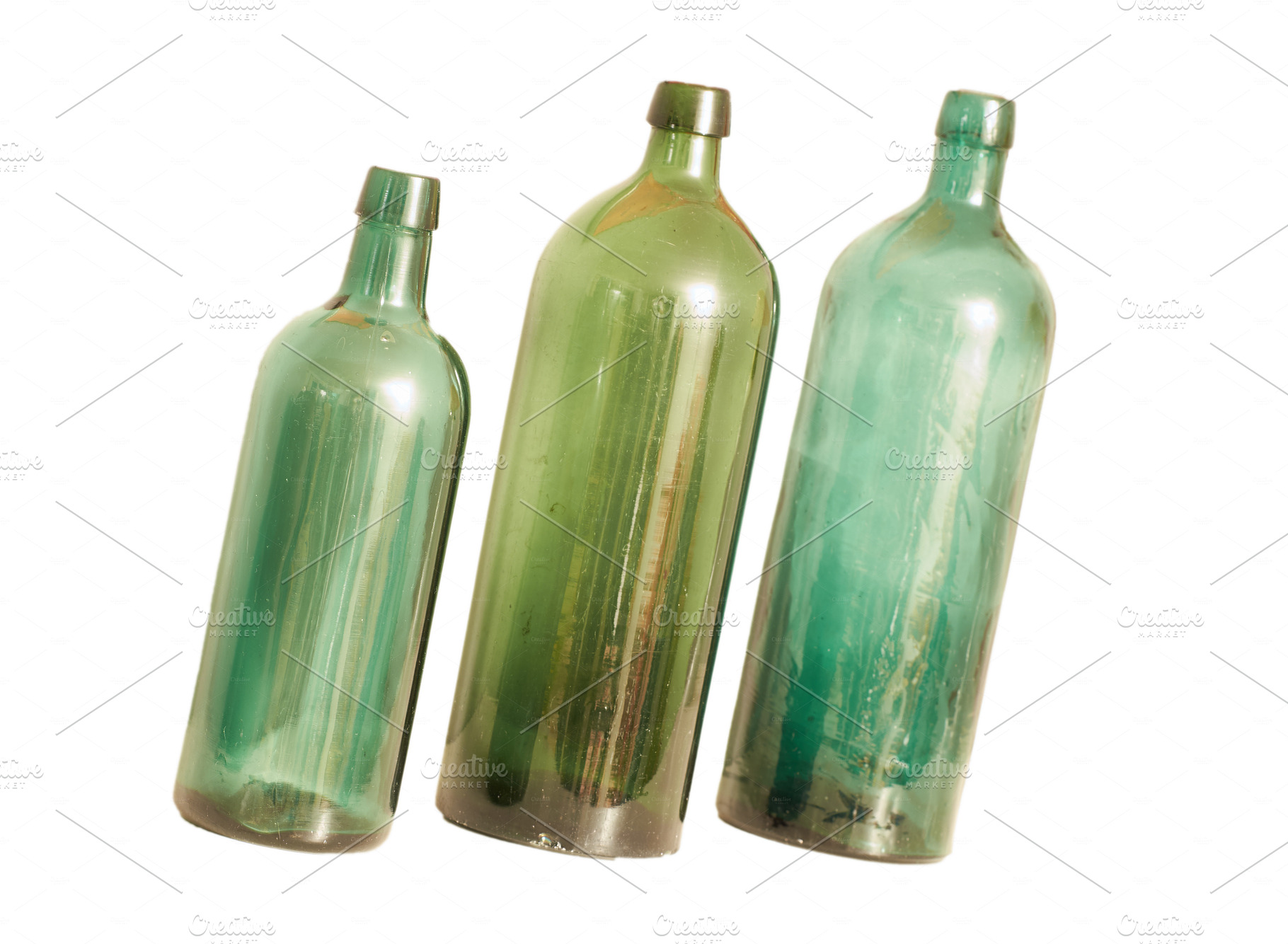 Empty glass bottles, a Photo by Peopleimages.com