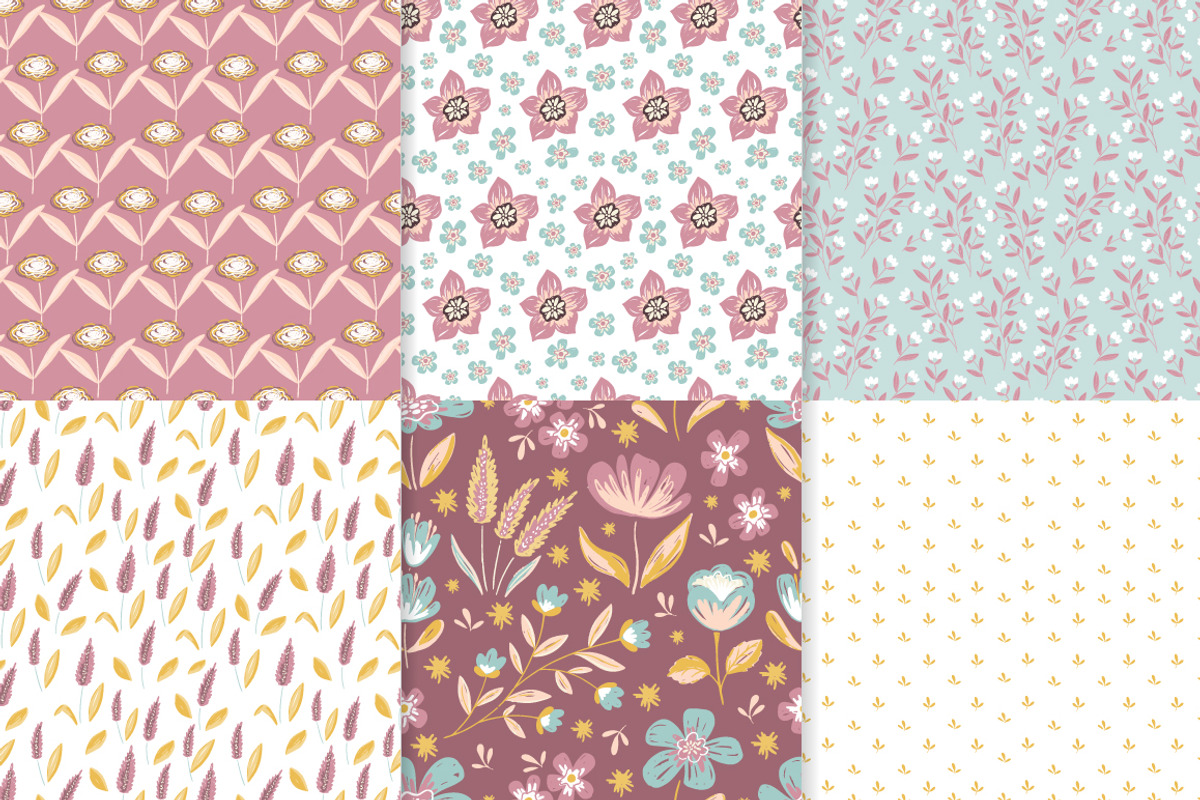Meadow 100 floral seamless patterns, a Pattern Graphic by DariSmartArt (Photo 9 of 33)