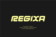 Regixa - Display Logo Font, a Sans Serif Font by suhadidesign (Thumbnail 1 of 13)