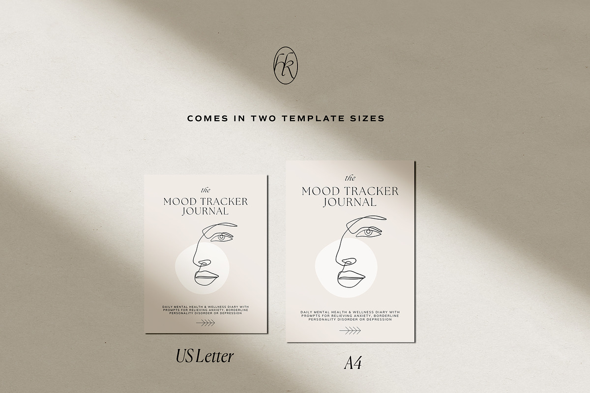 Mood Tracker Journal Canva Template, a Presentation Template by HelloKarla (Photo 4 of 6)