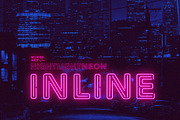 Retro Neon Font - Inline Style, a Sans Serif Font by Wingsart Studio (Thumbnail 1 of 6)
