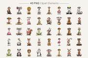 Quirky Summer Animals PNG, an Illustration by Artnoy (Thumbnail 2 of 8)