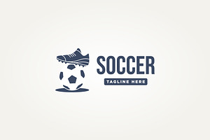 minimalist soccer football logo, a Branding & Logo Template by Blazybone