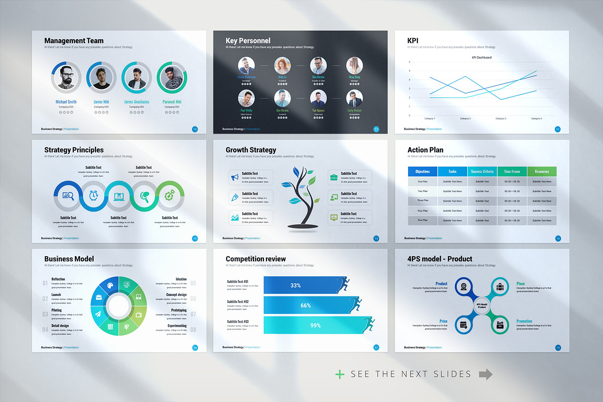 Business Strategy Google Slides, a Presentation Template by White Graphic (Photo 4 of 9)