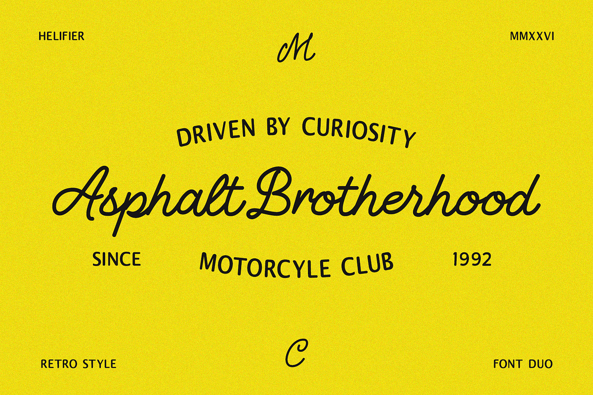 Helifier Duo Script Sans Combination, a Script Font by Maulana Creative (Photo 3 of 7)