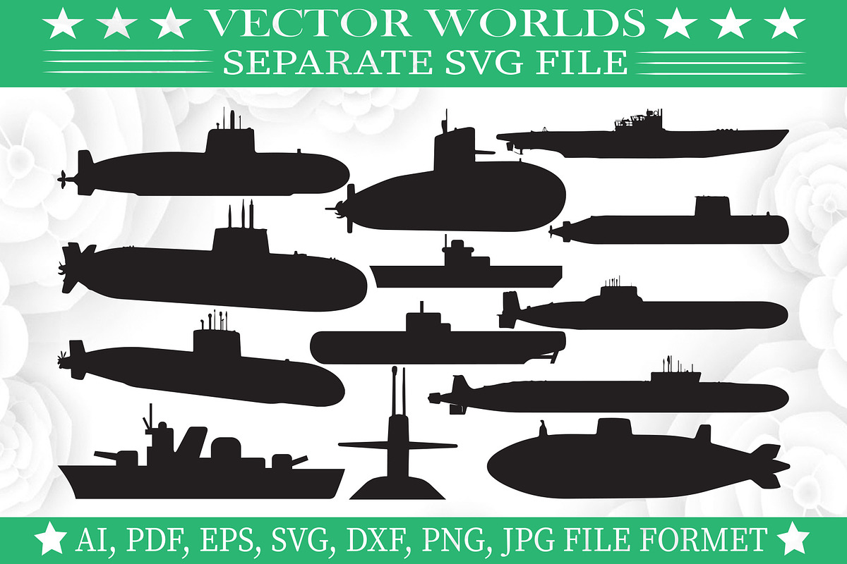 Submarine Svg, Ocean, Sea, Navy Svg, an Object Graphic by VectorWorlds (Photo 3 of 3)