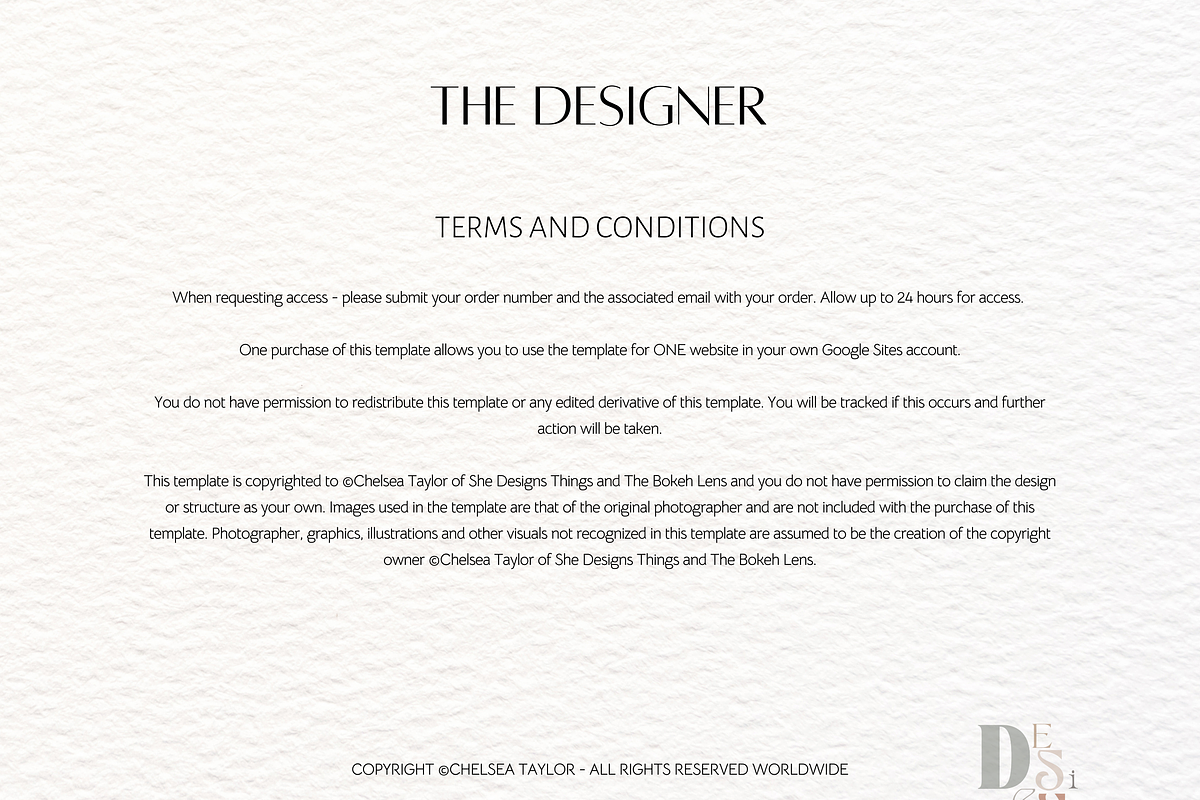 Google Site Theme | The Designer, a HTML Template by She Designs Things (Photo 9 of 10)