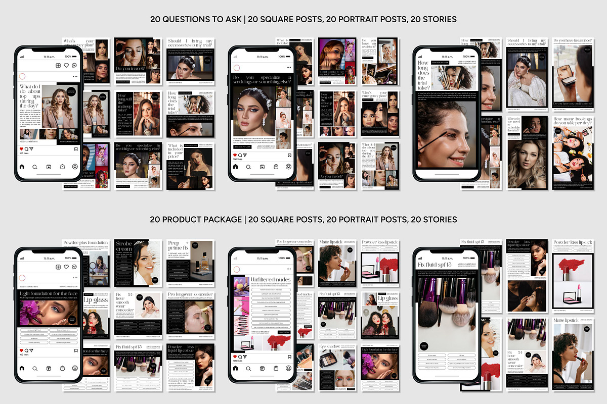 Makeup Instagram Template, a Social Media Template by Kalubuak (Photo 6 of 10)
