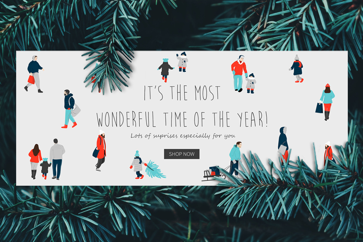 Christmas & Winter Prints & Patterns, a Person Illustration by Dasha_D (Photo 2 of 5)