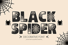 Black Spider - Spider Font Type
