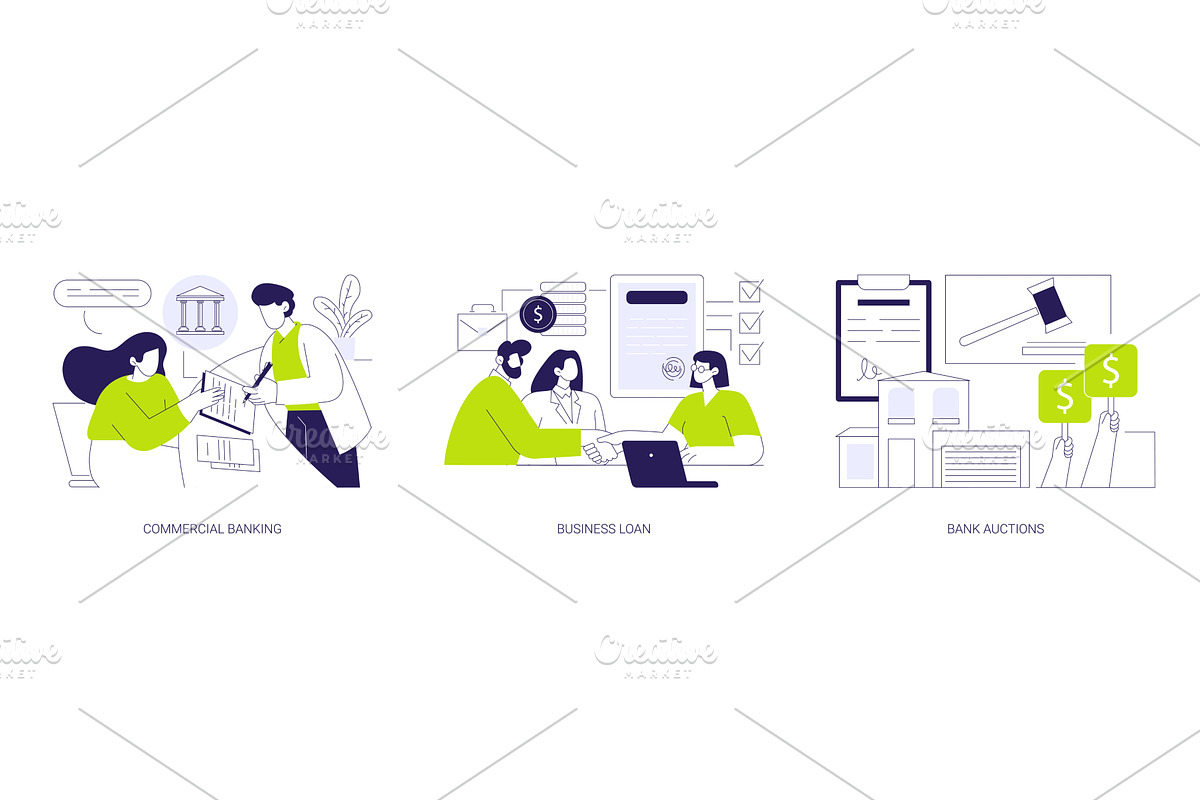 Bank services for business isolated, a Finance Illustration by Visual Generation