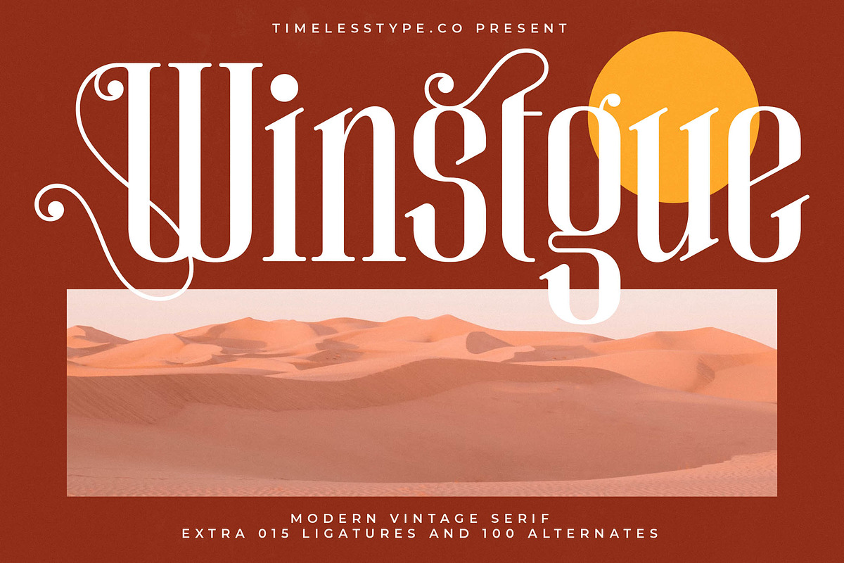 Winstgue Modern Vintage Serif, a Serif Font by timelesstype.co (Photo 1 of 20)
