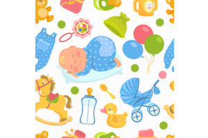 Cartoon Baby Accessories Seamless