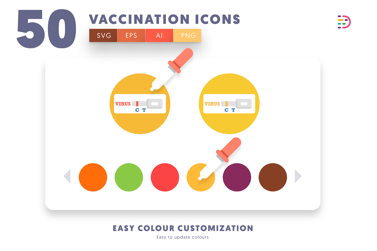 50 Vaccination Icons, an Outline Icon by Dighital (Photo 8 of 10)
