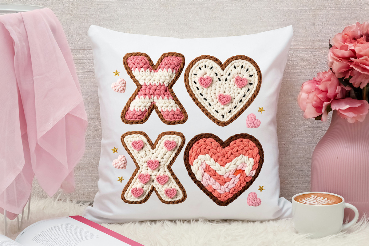 XOXO Valentine Day Heart Faux PNG, an Illustration by Canvas Craft (Photo 4 of 7)