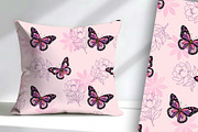 Pink Butterflies Seamless Repeat, a Pattern Graphic by Sharon Schwalbe (Thumbnail 3 of 5)