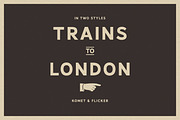 Trains to London, a Sans Serif Font by Komet & Flicker (Thumbnail 1 of 12)