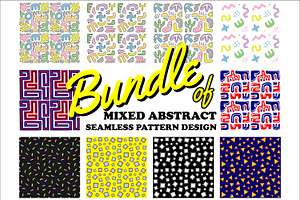 mixed abstract seamless pattern back