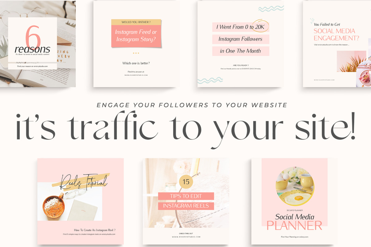 Engagement Booster Insta CANVA PS, a Social Media Template by Eviory (Photo 25 of 37)