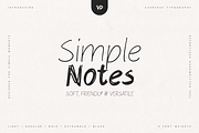 Simple Notes – Soft Handwritten Font, a Handwritten Font by VP Fonts (Thumbnail 1 of 12)