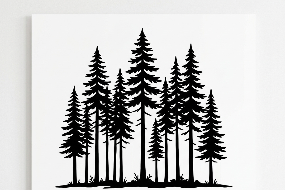 Majestic Pine Trees SVG, a Finance Illustration by Amazin_art (Photo 13 of 41)