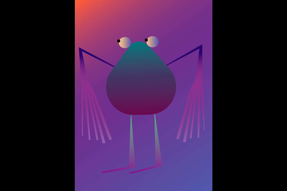 Character with wild colors, an Education Illustration by Yapida (Photo 1 of 3)