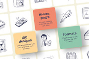 Work Doodles Icons, an Outline Icon by Vectors Market (Thumbnail 6 of 8)