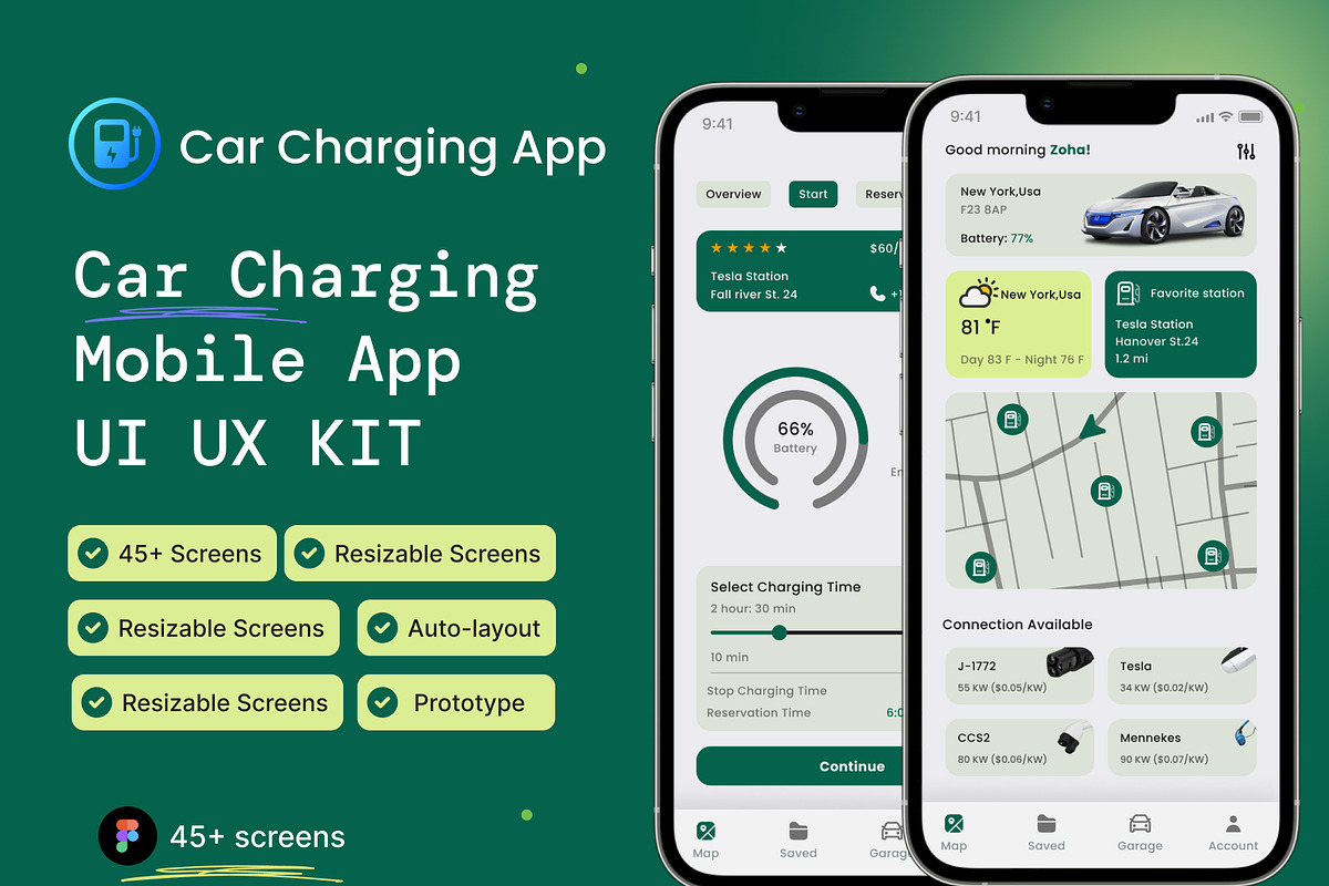 Car Charging App - EV Charging Apps, an UI Kit Template by Muhammad_Ahmad (Photo 1 of 6)