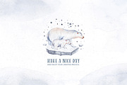 Arctic cute animals.  Watercolor set, an Animal Illustration by Peace ART (Thumbnail 22 of 22)