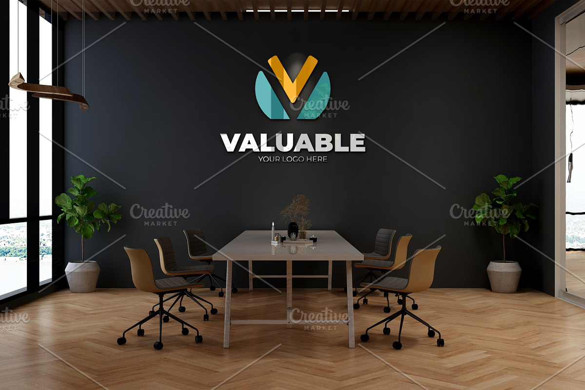 PSD Logo Mockup in Modern Office, a Product Mockup by Ayy (Photo 14 of 24)