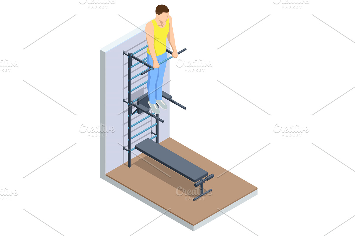 Pull-up and muscle-up. Isometric, a Sport Illustration by Golden Sikorka
