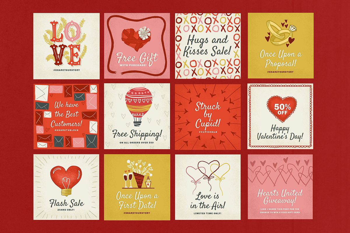 Valentine's Day Social Pack, a Social Media Template by Hues of Hodges (Photo 3 of 6)