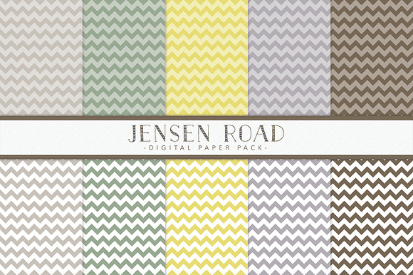 Spring Chevron Digital Papers preview 2