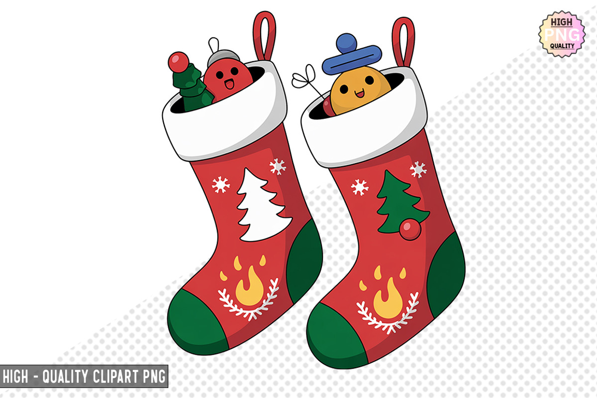 Christmas Stockings Clipart Bundle, a Graphic by crative8112 (Photo 2 of 8)