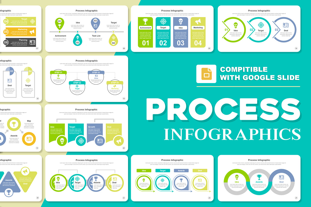 Process Infographic Google Slide, a Presentation Template by Mighty-Slide (Photo 1 of 8)
