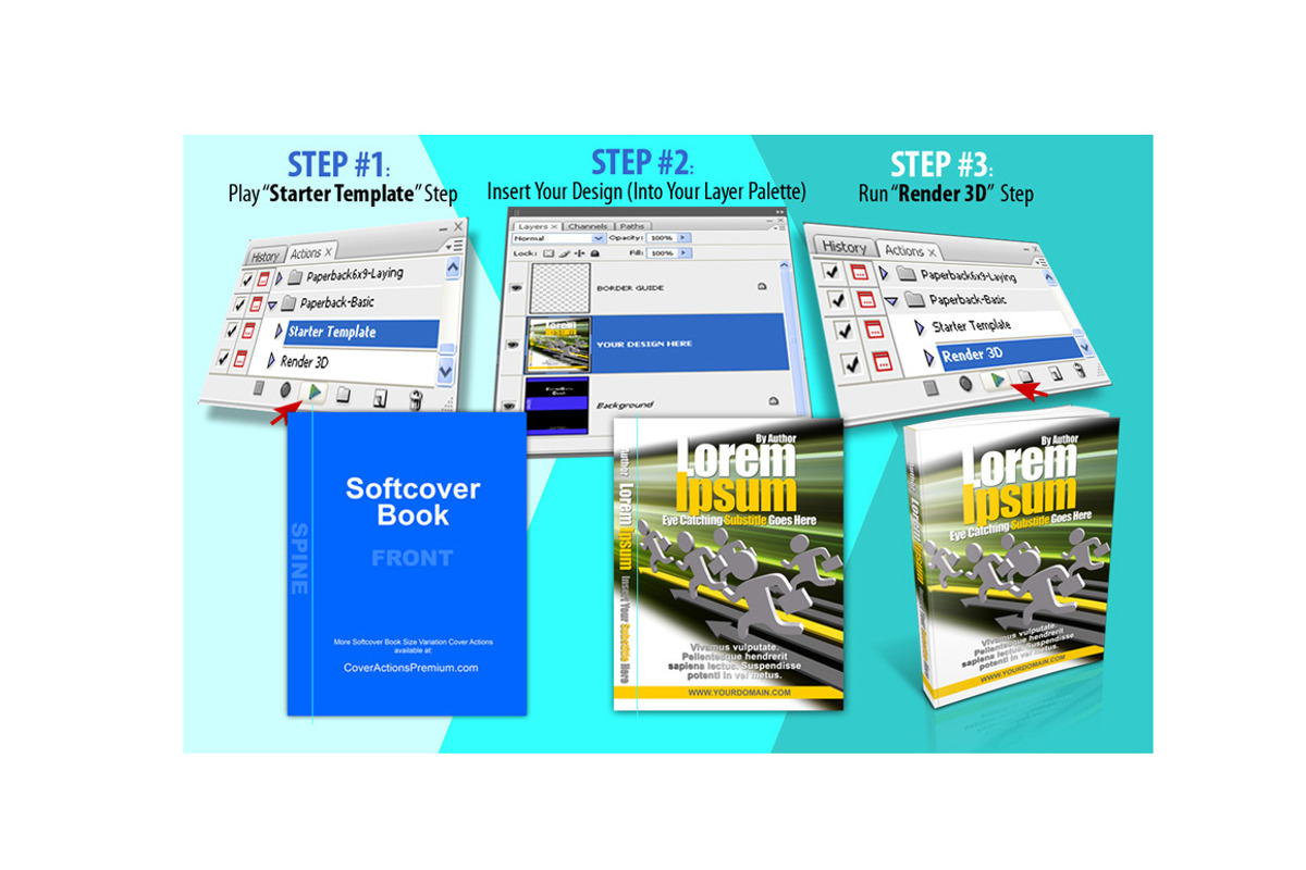 Cover Action Basic Pack, a Books & Magazine Mockup by Cover Actions Premium (Photo 3 of 3)