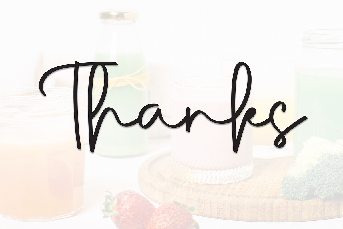 Smoothie | Script Font, a Handwritten Font by Scratchones (Photo 8 of 8)