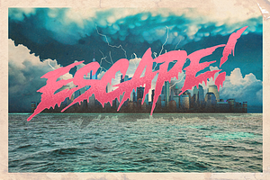 Escape! Font Free Illustrations