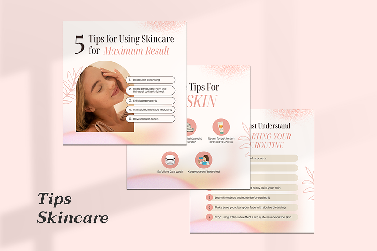 Skincare Instagram Canva Template, a Social Media Template by Azruca (Photo 4 of 10)