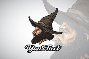 Wizard Logo Cartoon Mascot Design, a Branding & Logo Template by vectorfarmer