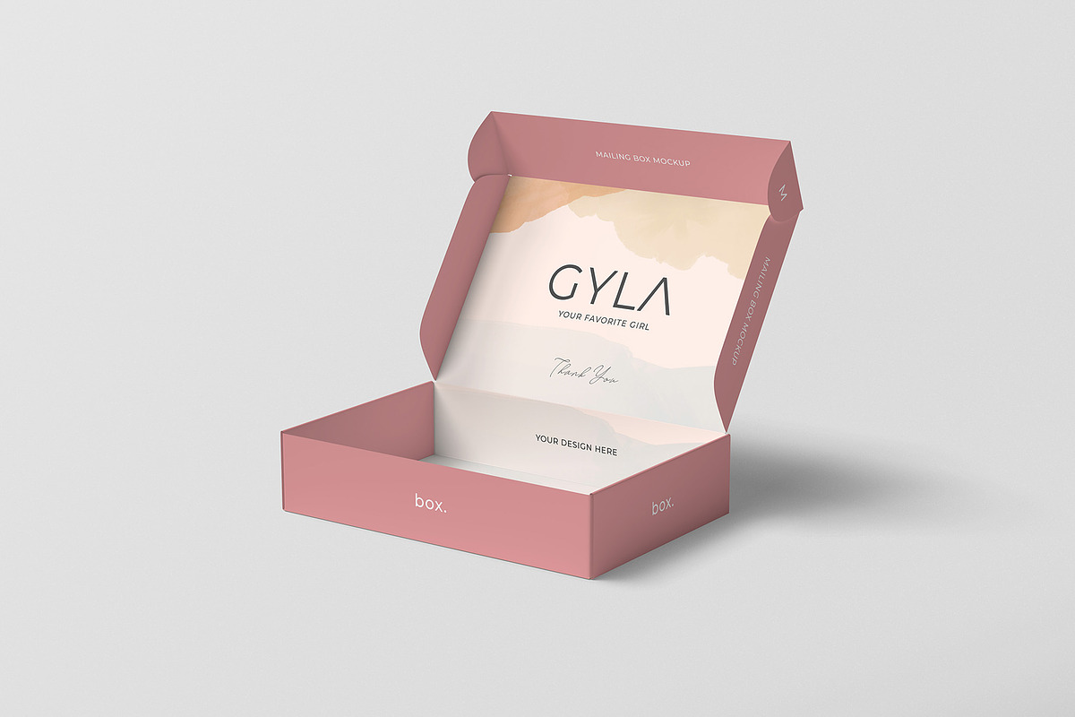 Mailing Box Mockup Set, a Packaging Mockup by Hokagata (Photo 1 of 13)