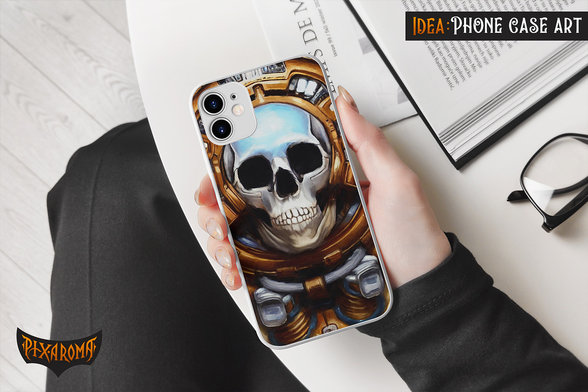 Skulls Bundle - Oil Paintings, an Illustration by pixaroma (Photo 14 of 15)