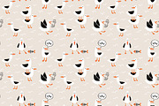 Seagulls seamless pattern, a Pattern Graphic by Lyolya Profitrolya (Thumbnail 2 of 3)