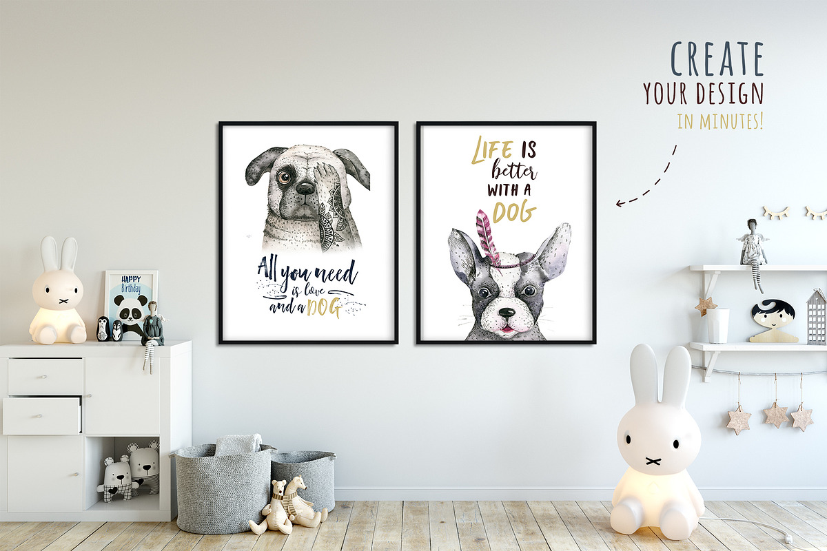 Cute dog collection, an Animal Illustration by Peace ART (Photo 9 of 10)