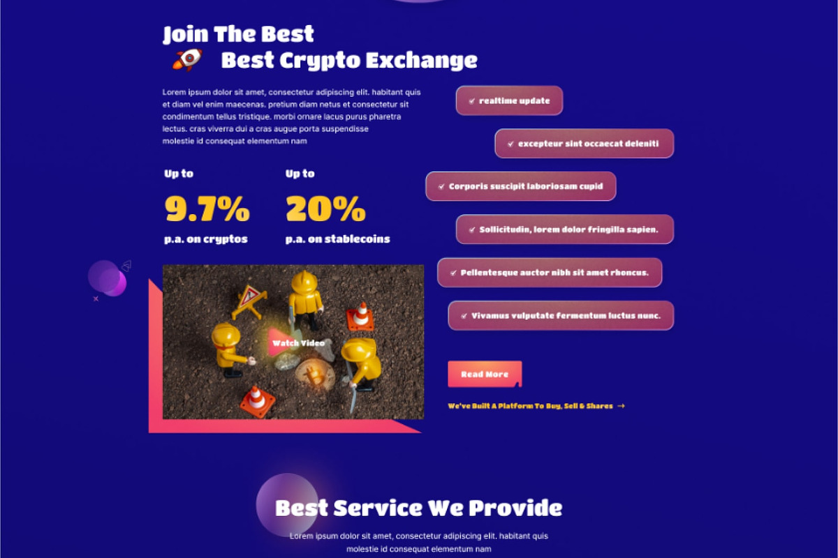 Cryptocurrency Website Template, an UI Kit Template by Ordain IT (Photo 3 of 6)